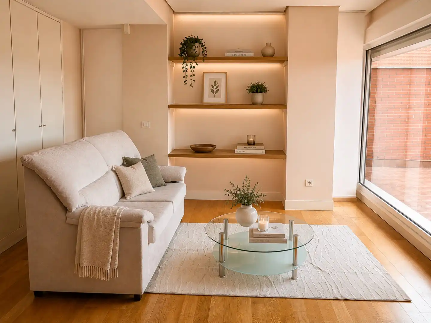 Sala de estar de Ático de alquiler en Madrid con Aire acondicionado, Calefacción y Parquet