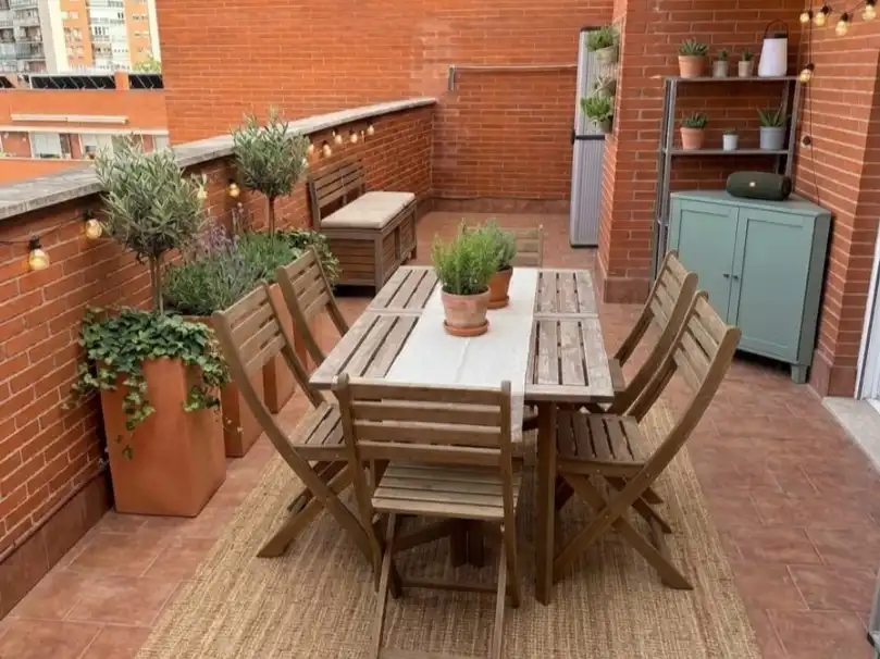 Terraza de Ático de alquiler en Madrid con Aire acondicionado, Calefacción y Parquet