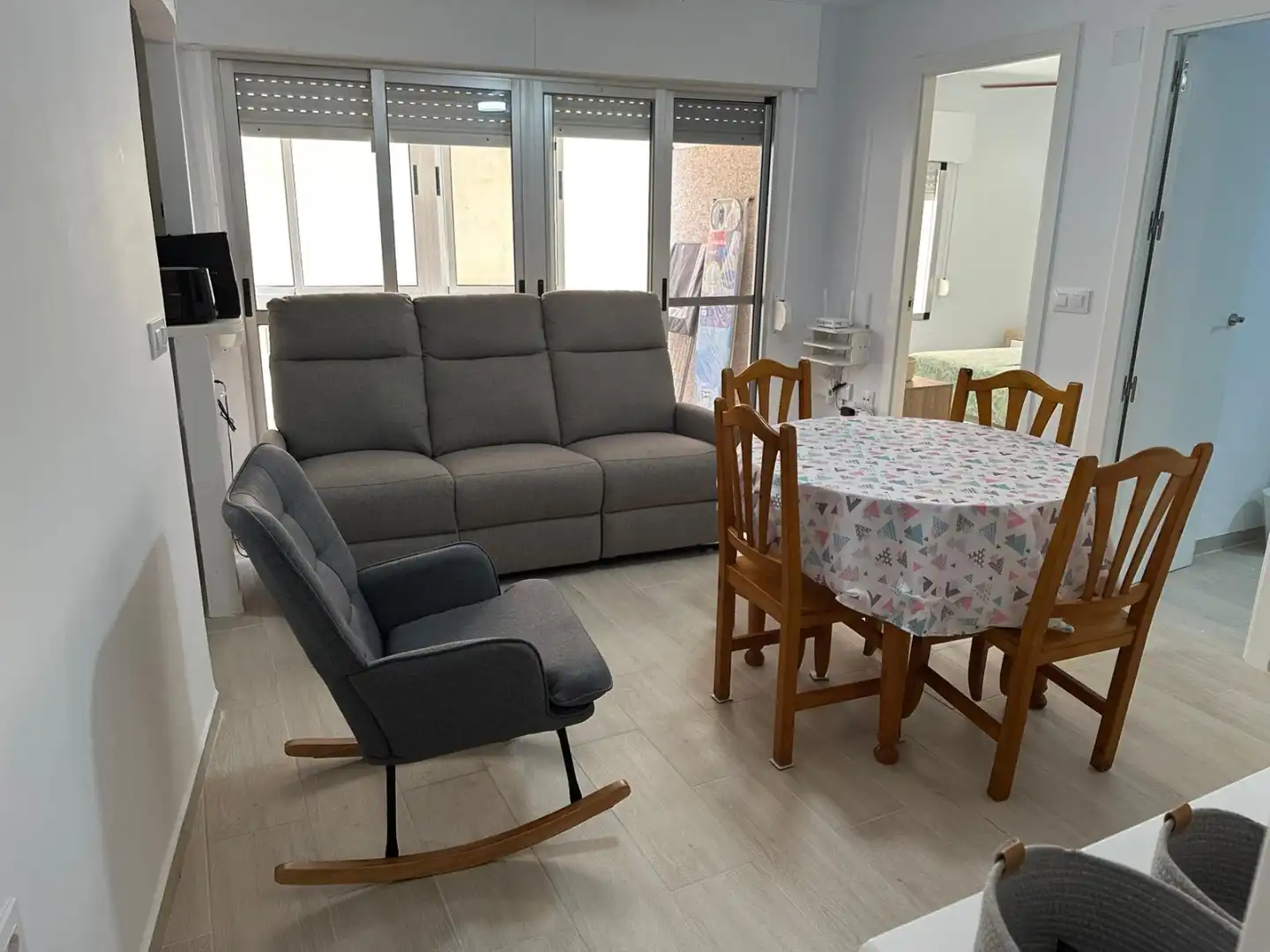 Living room of Flat for rent in Pilar de la Horadada  with Air Conditioner, Heating and Furnished