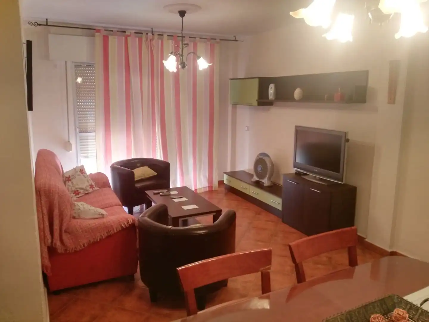 Living room of Flat for rent in Huelva  with Air Conditioner, Furnished and Balcony
