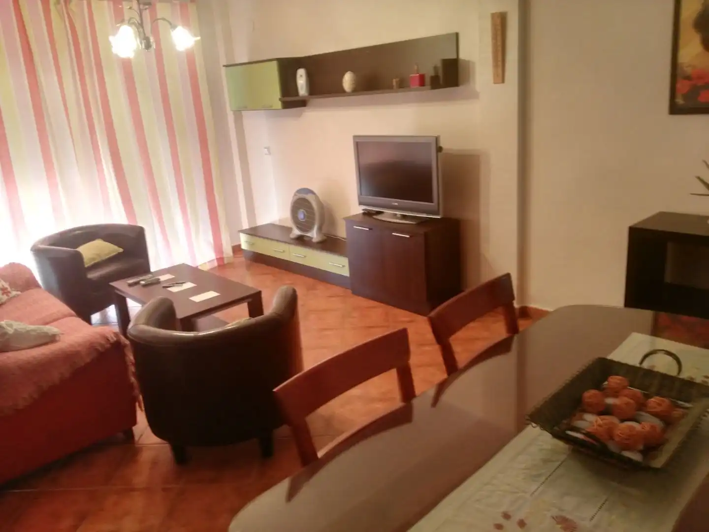 Living room of Flat for rent in Huelva  with Air Conditioner, Furnished and Balcony