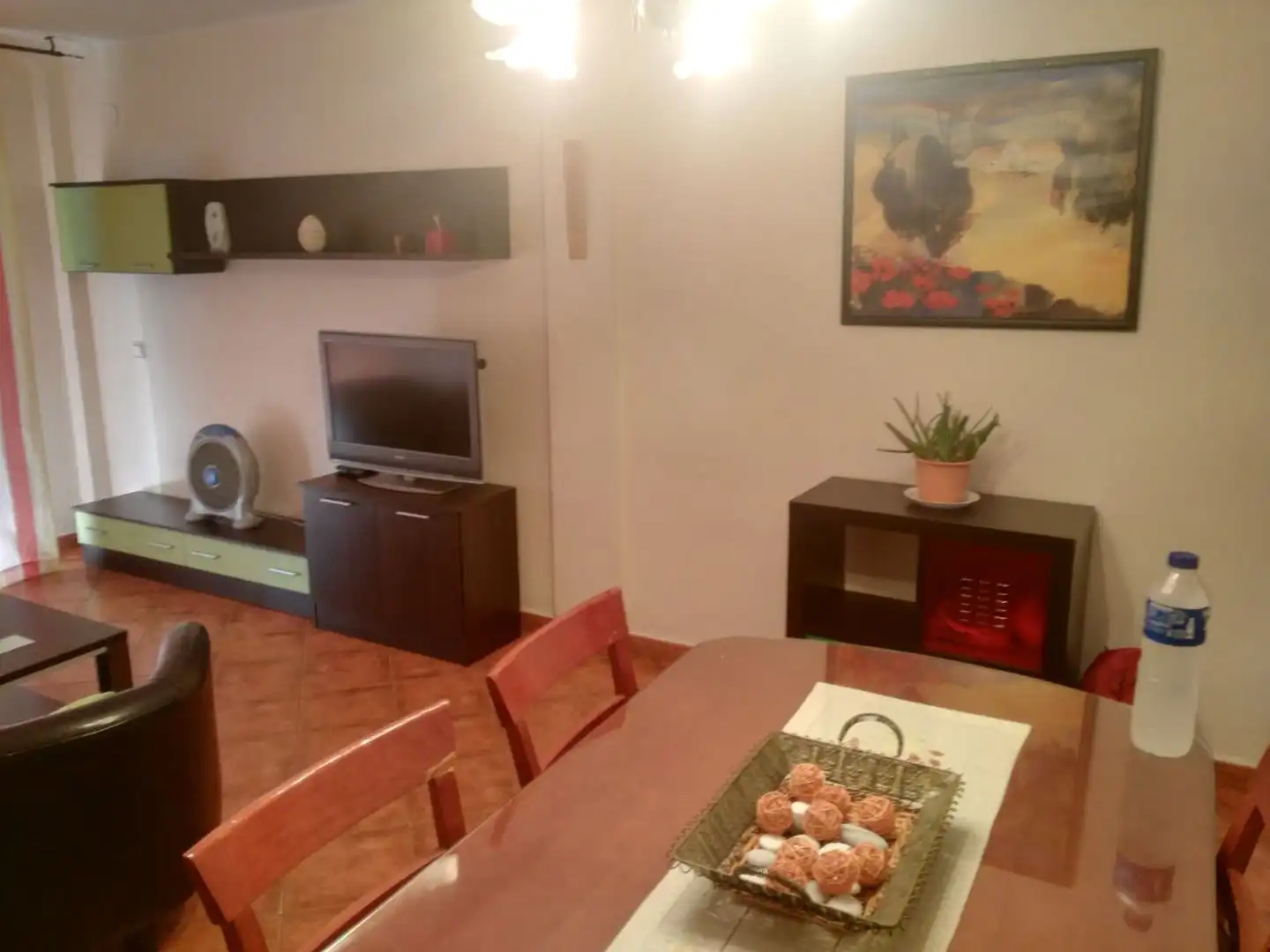 Living room of Flat for rent in Huelva  with Air Conditioner, Furnished and Balcony