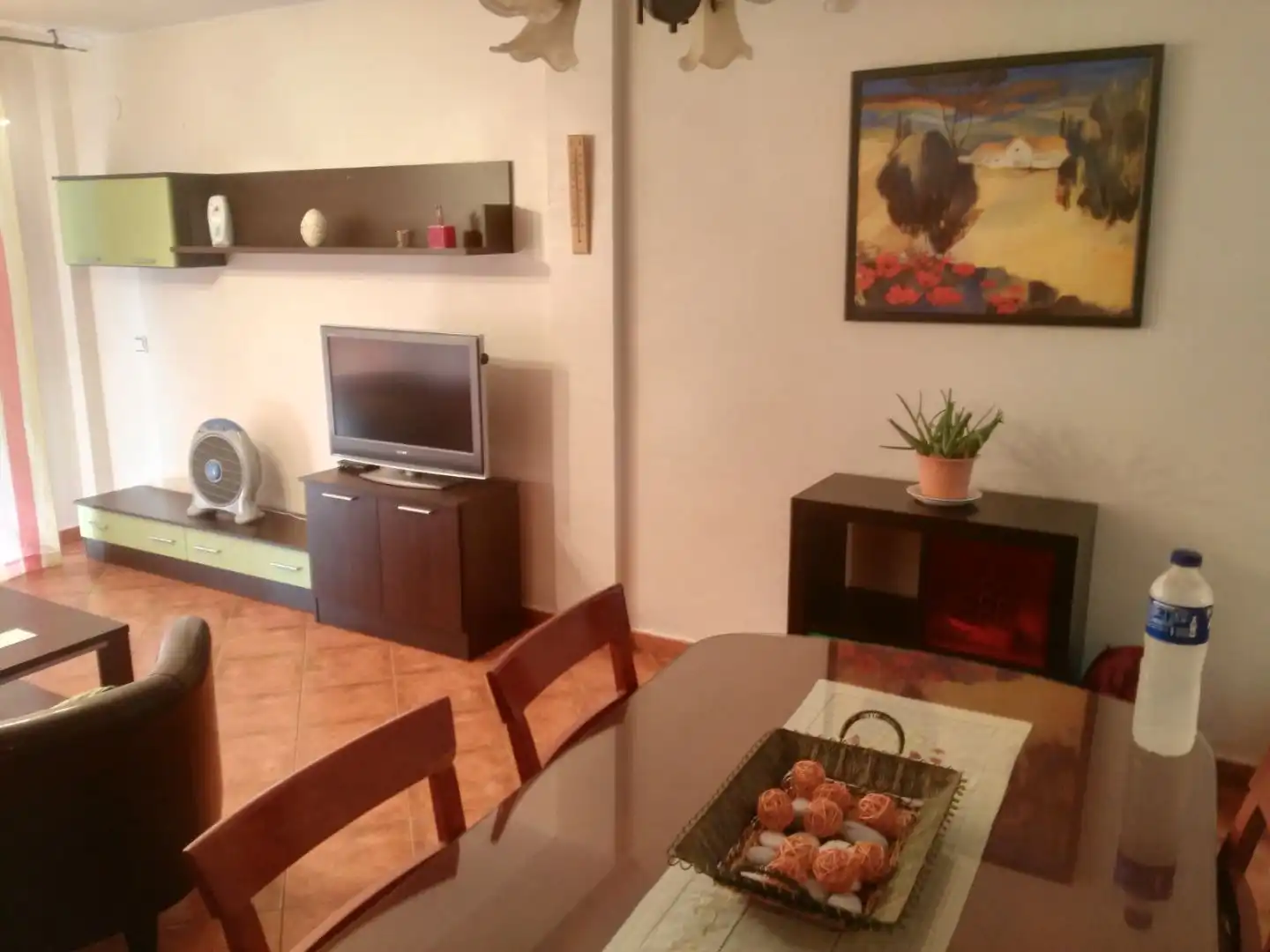 Living room of Flat for rent in Huelva  with Air Conditioner, Furnished and Balcony