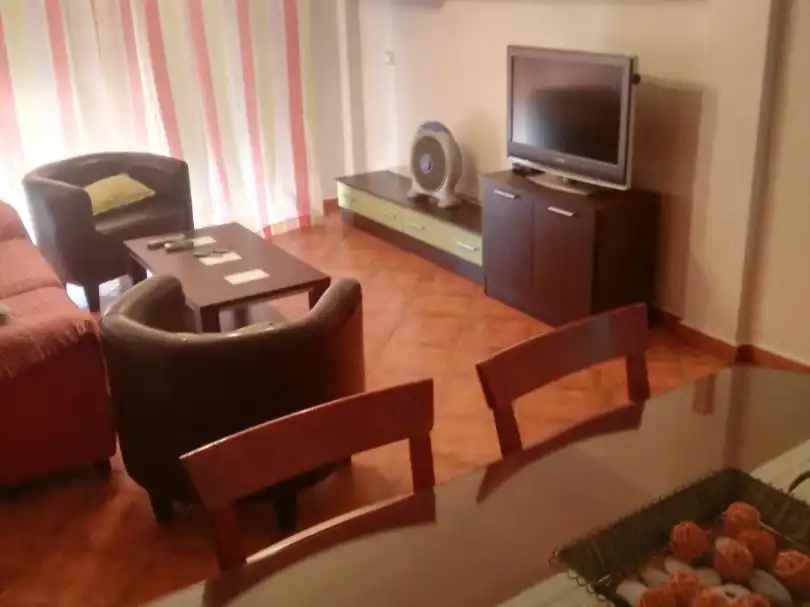Living room of Flat for rent in Huelva  with Air Conditioner, Furnished and Balcony