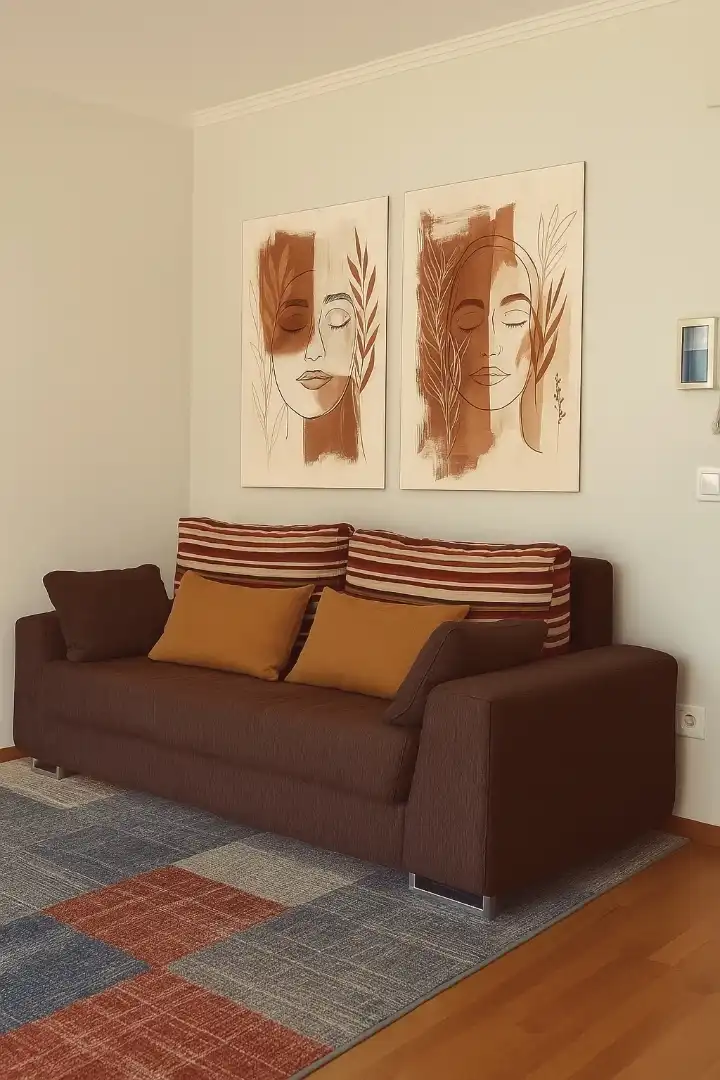 Wohnung zur Miete in Rúa Rons, 28, O Grove Wohnzimmer von Wohnung zur Miete in O Grove mit Heizung, Privatgarten und Parkett