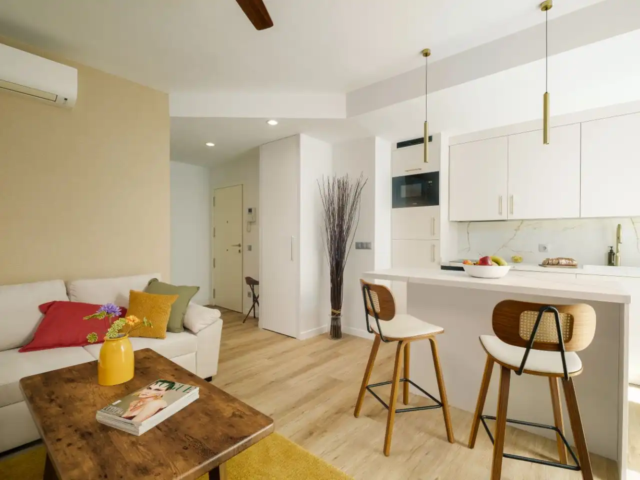 Sala de estar de Piso de alquiler en Málaga Capital con Aire acondicionado