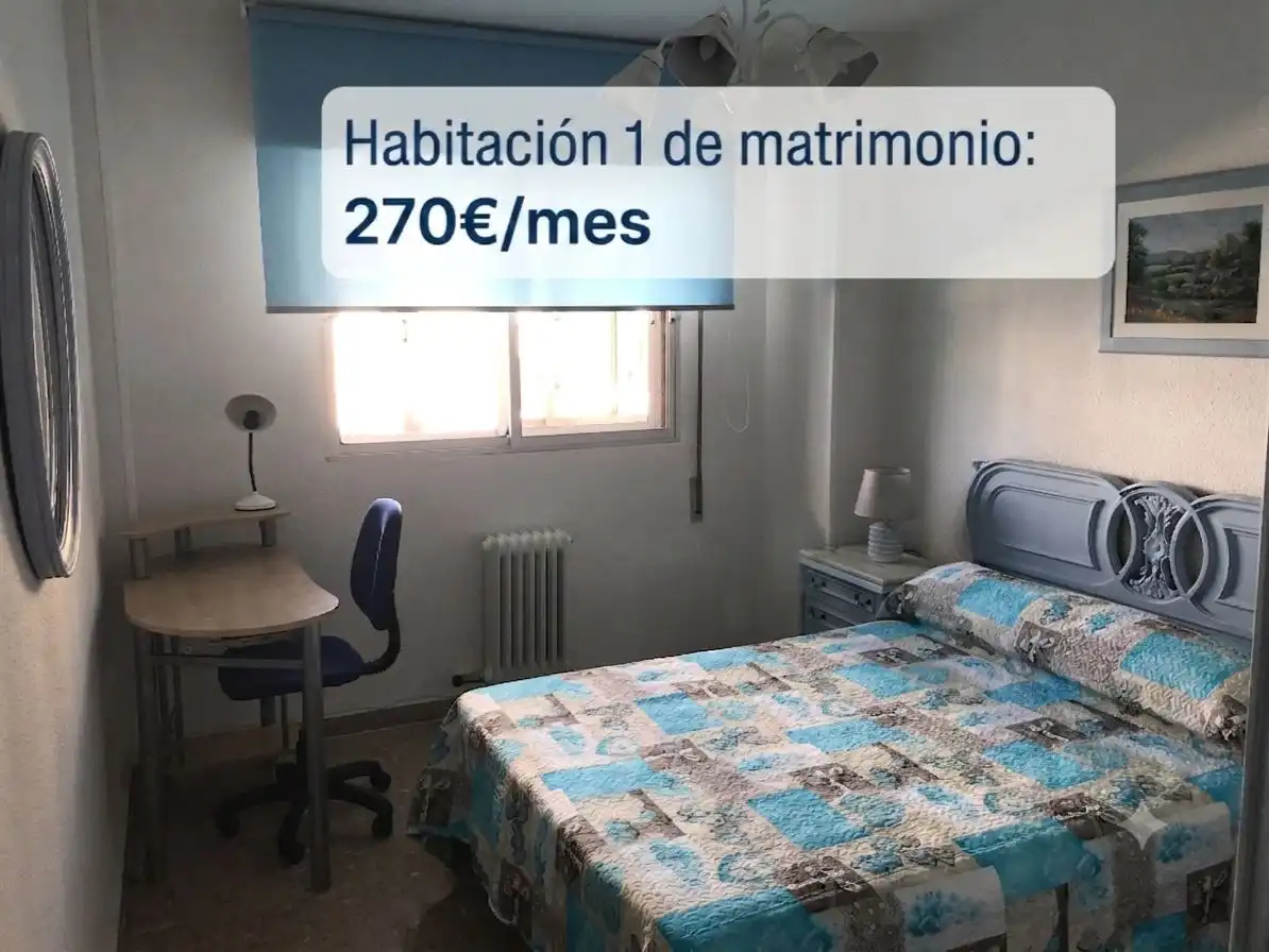 Habitación de Piso para compartir en Ciudad Real con Calefacción, Terraza y Amueblado