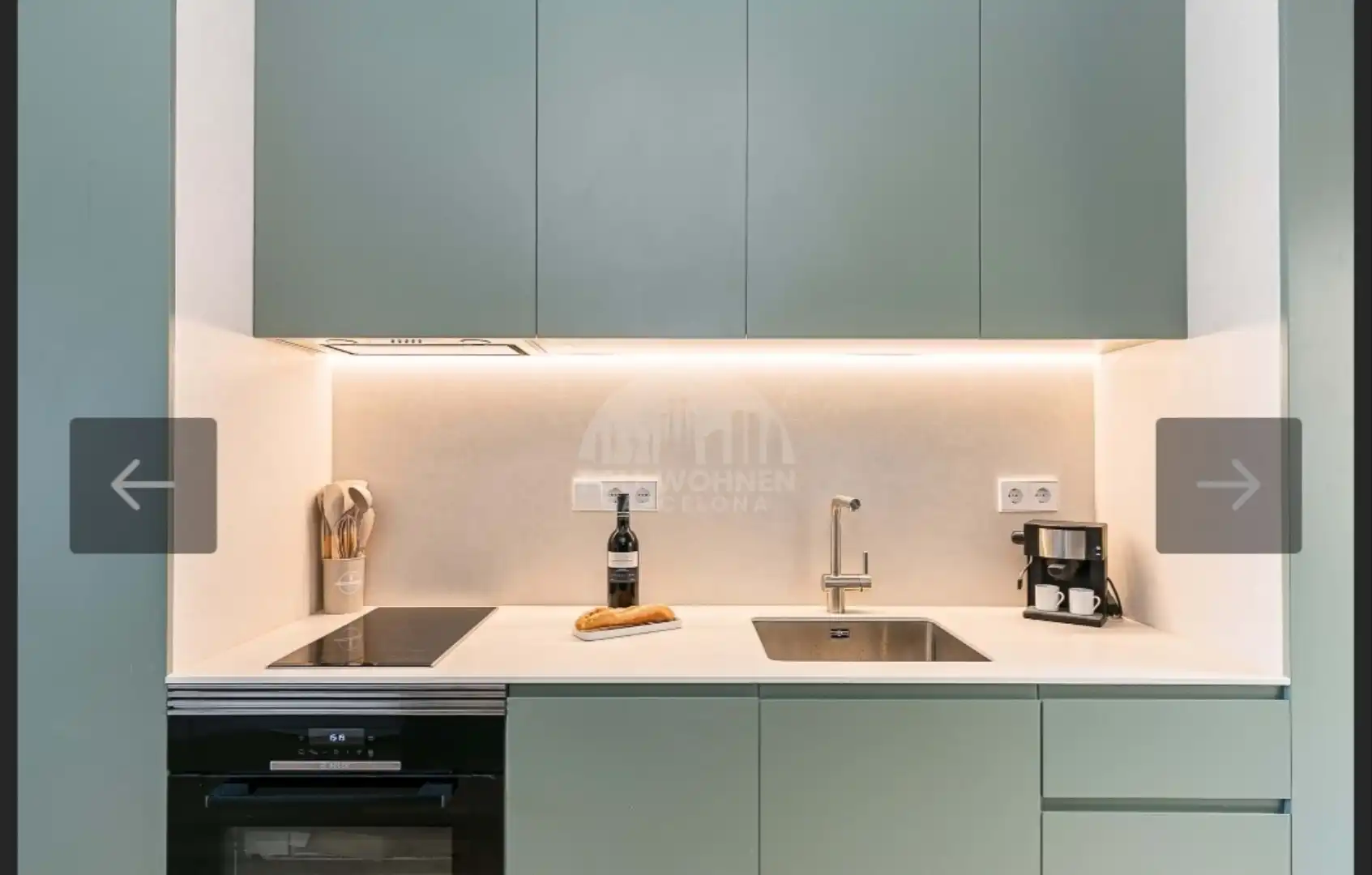 Küche von Wohnung zum Verkauf in  Barcelona Capital mit Klimaanlage und Balkon