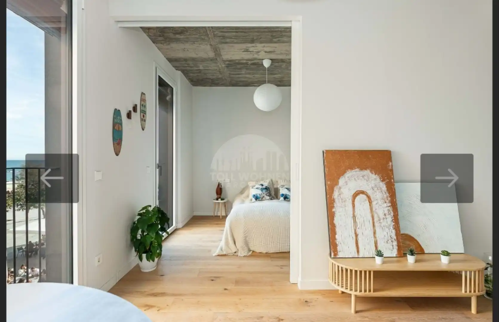 Schlafzimmer von Wohnung zum Verkauf in  Barcelona Capital mit Klimaanlage und Balkon