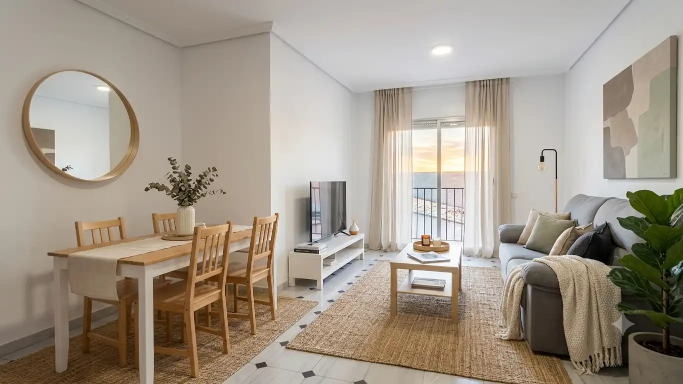 Flat for rent in Carrer de la Puríssima, 20, Centro Living room of Flat for rent in Almazora / Almassora with Furnished and Balcony