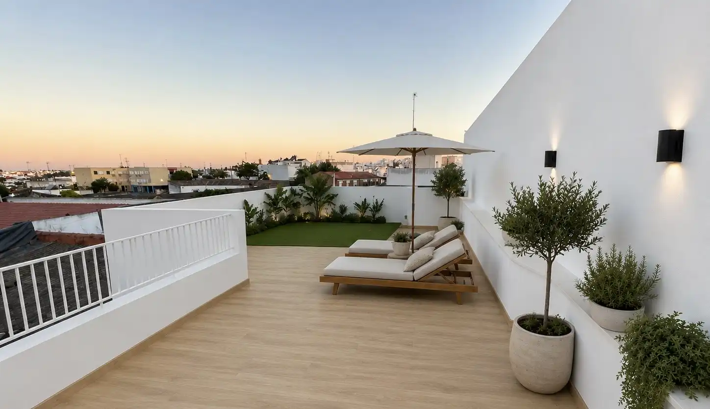 Houses for sale in Bailén, 6, Los Molinos Terrace of Houses for sale in Alcalá de Guadaira with Air Conditioner, Private garden and Parquet flooring