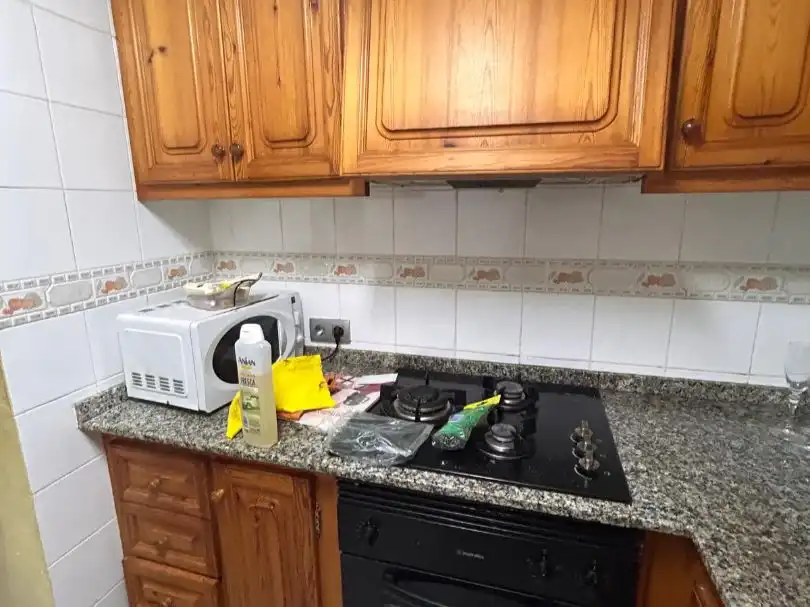 Casa adosada en venta en Carrer Llevant, 22, La Pobla Llarga Cocina de Casa adosada en venta en La Pobla Llarga con Aire acondicionado y Terraza