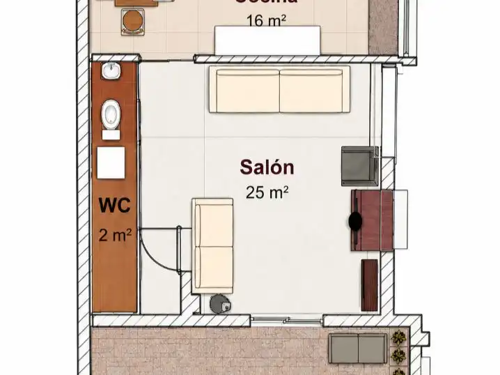 Casa adosada en venta en Coín Sala de estar de Casa adosada en venta en Coín con Aire acondicionado, Terraza y Amueblado