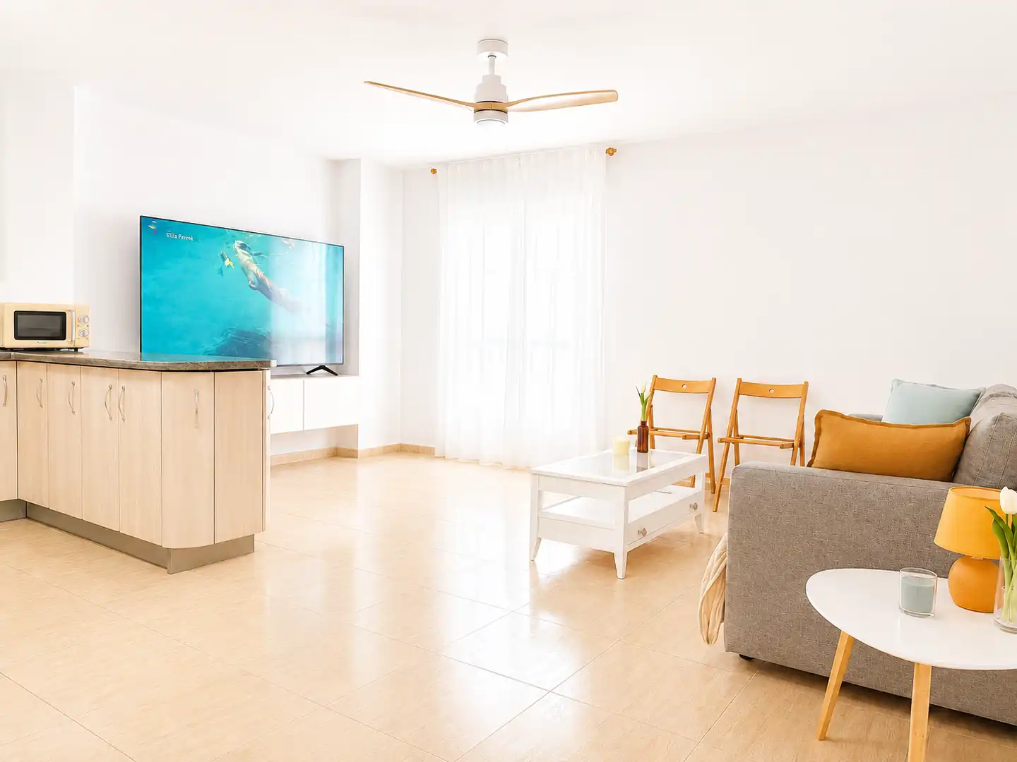 Piso de alquiler en Calle la Esperanza B, 4, El Sabinar – Urbanizaciones – Las Marinas – Playa Serena Sala de estar de Piso de alquiler en Roquetas de Mar con Amueblado