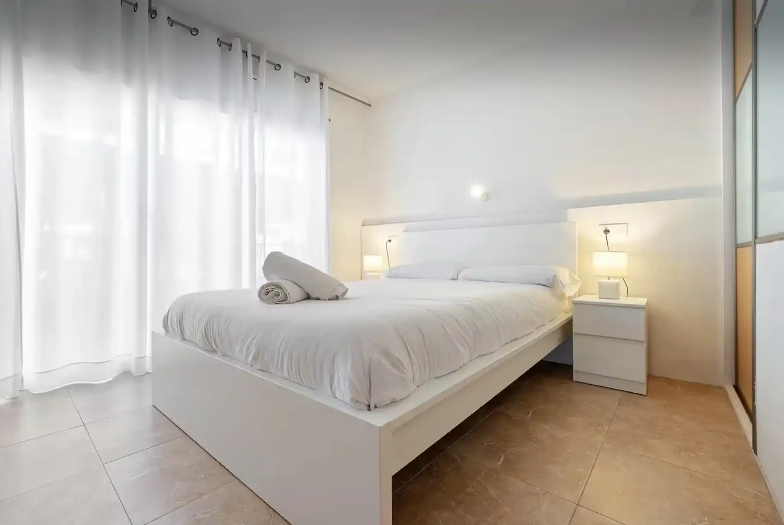 Wohnung zum Verkauf in Carrer de Vilamar, 64, Calafell Platja Schlafzimmer von Wohnung zum Verkauf in Calafell mit Klimaanlage und Balkon
