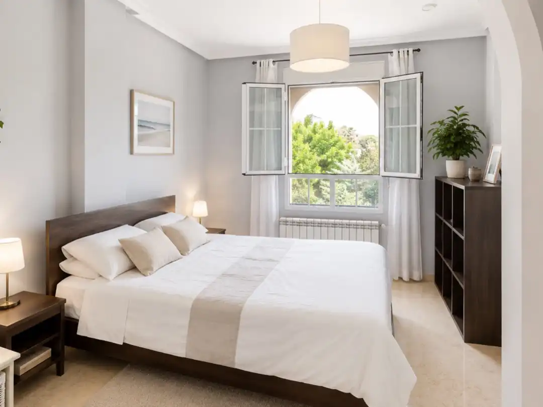 Einfamilien-Reihenhaus zur Miete in Carrer Britania, 23, Alicante Golf Schlafzimmer von Einfamilien-Reihenhaus zur Miete in Alicante / Alacant mit Klimaanlage, Terrasse und Schwimmbad
