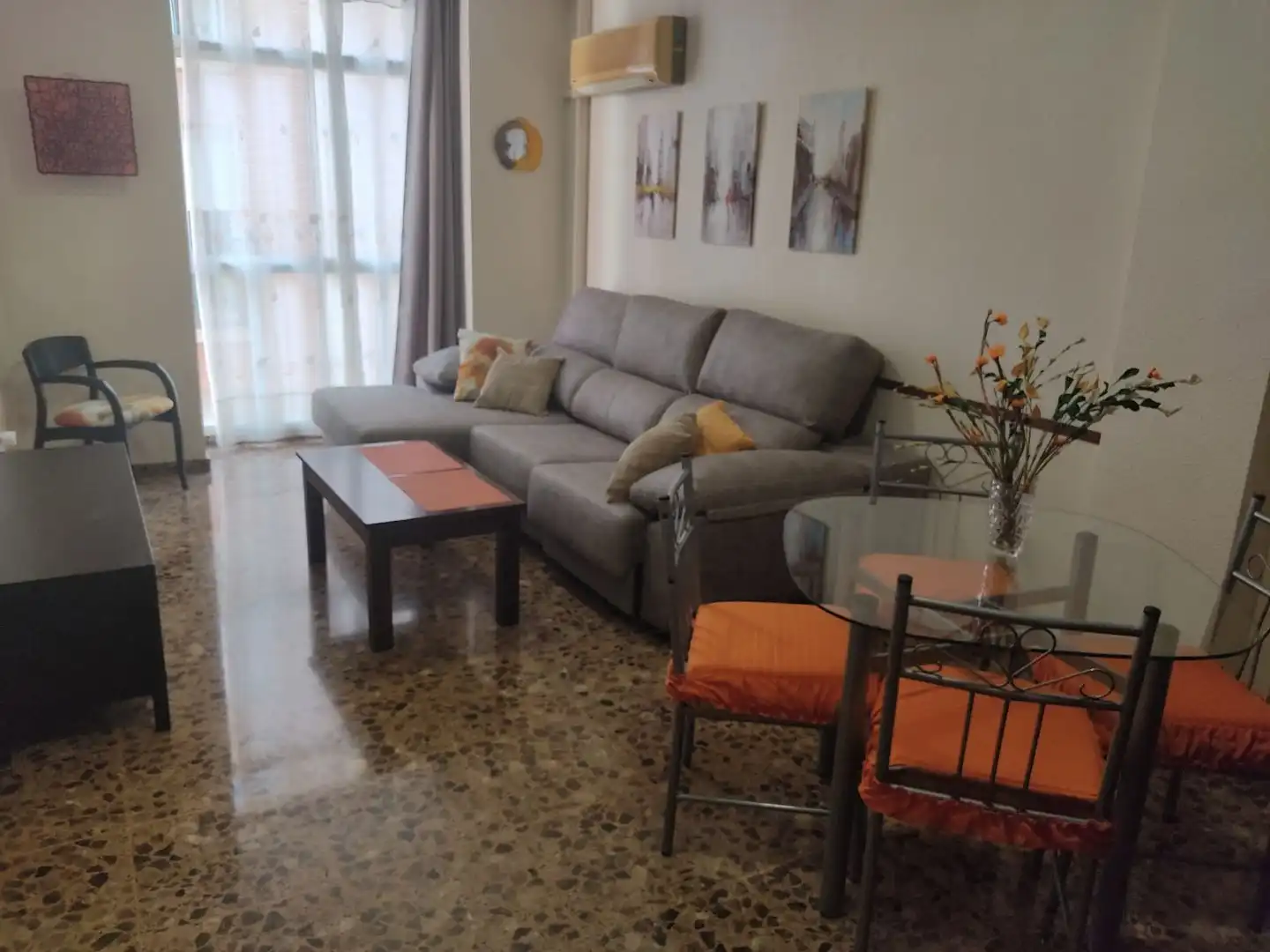 Living room of Apartments for rent in Murcia  with Air Conditioner and Furnished