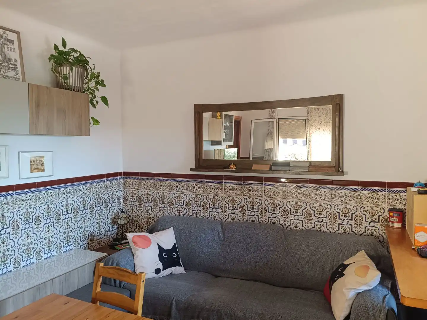 Flat for sale in Carrer Flos i Calcat, 163, Centre Living room of Flat for sale in El Masnou with Air Conditioner, Heating and Terrace