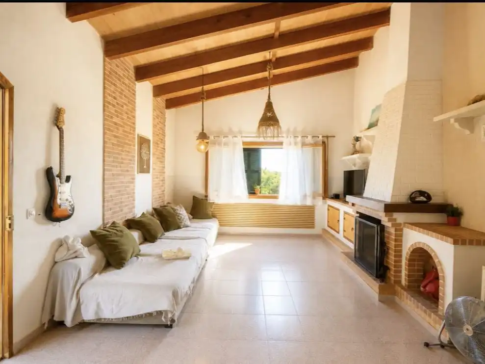 Piso en venta en Carrer Senyora de Manresa, 32, Lloret de Vistalegre Sala de estar de Piso en venta en Lloret de Vistalegre con Aire acondicionado, Calefacción y Jardín privado