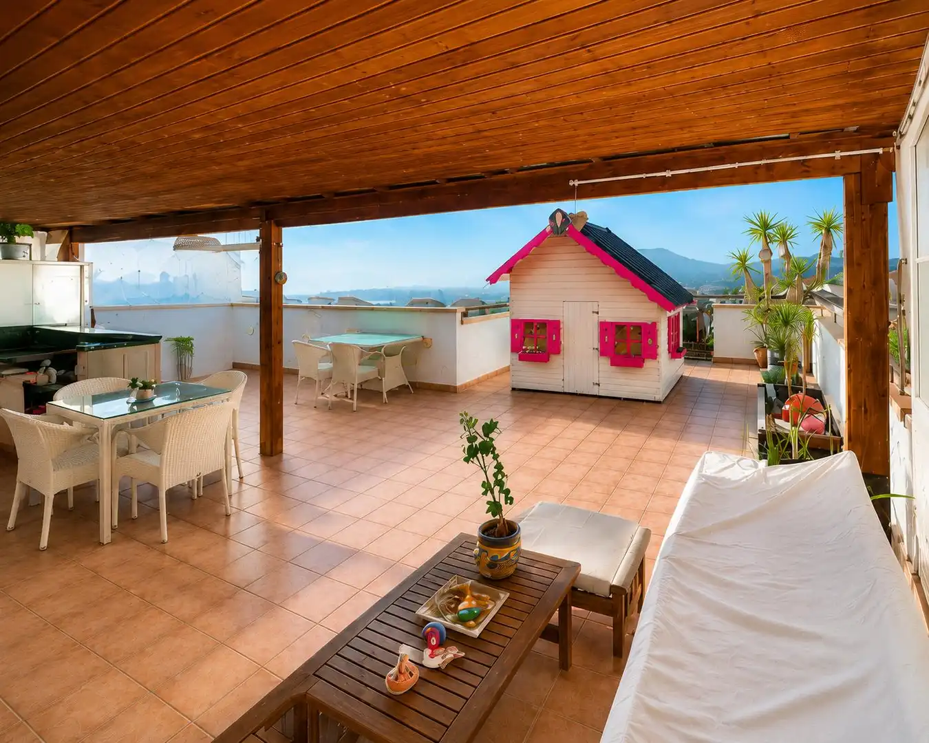 Ático en venta en Avenida Costa Brava, 4, Balcón de Finestrat - Terra Marina Terraza de Ático en venta en Finestrat con Aire acondicionado, Terraza y Piscina