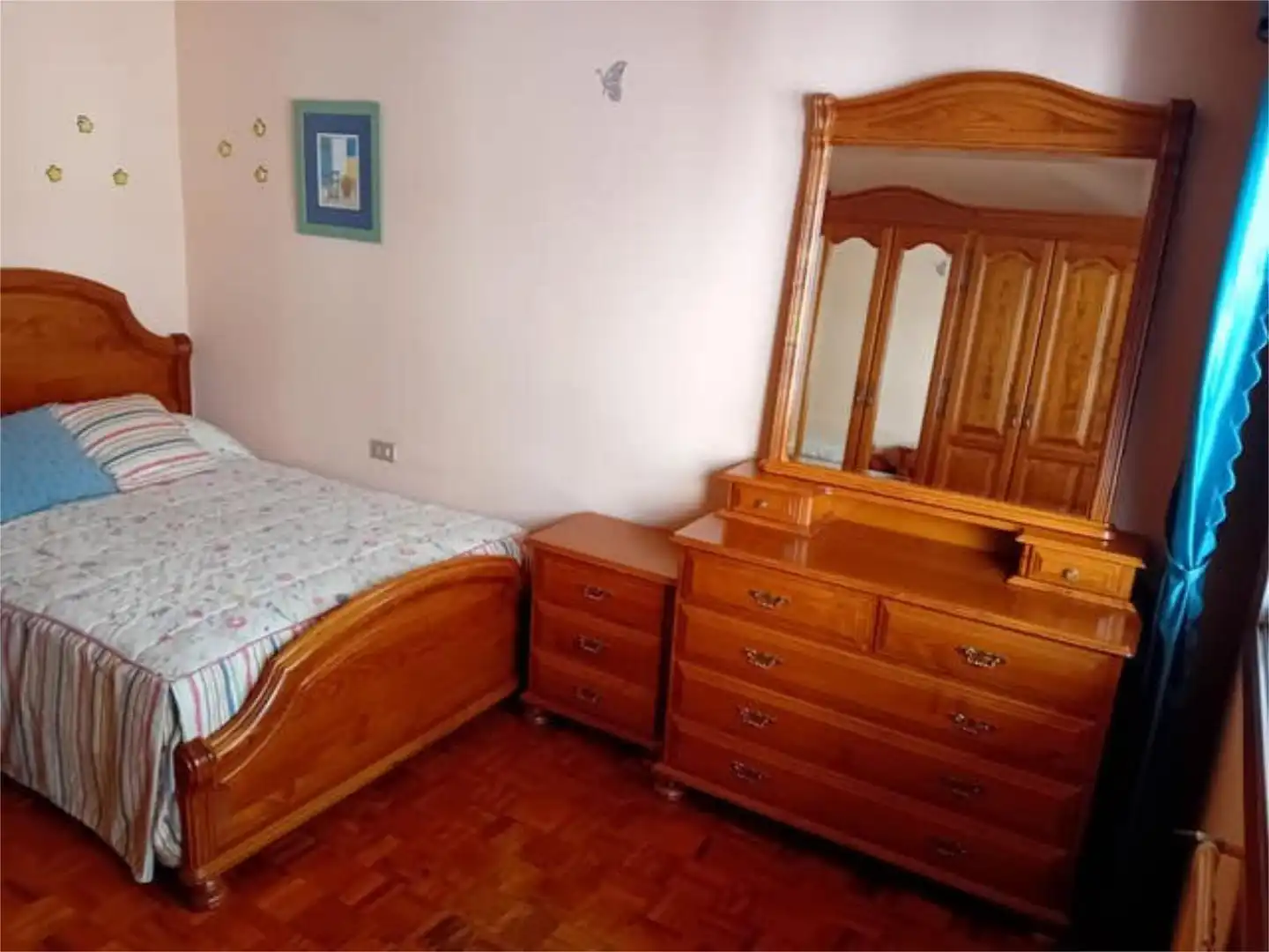 Bedroom of Flat for rent in Vigo   with Heating, Terrace and Furnished