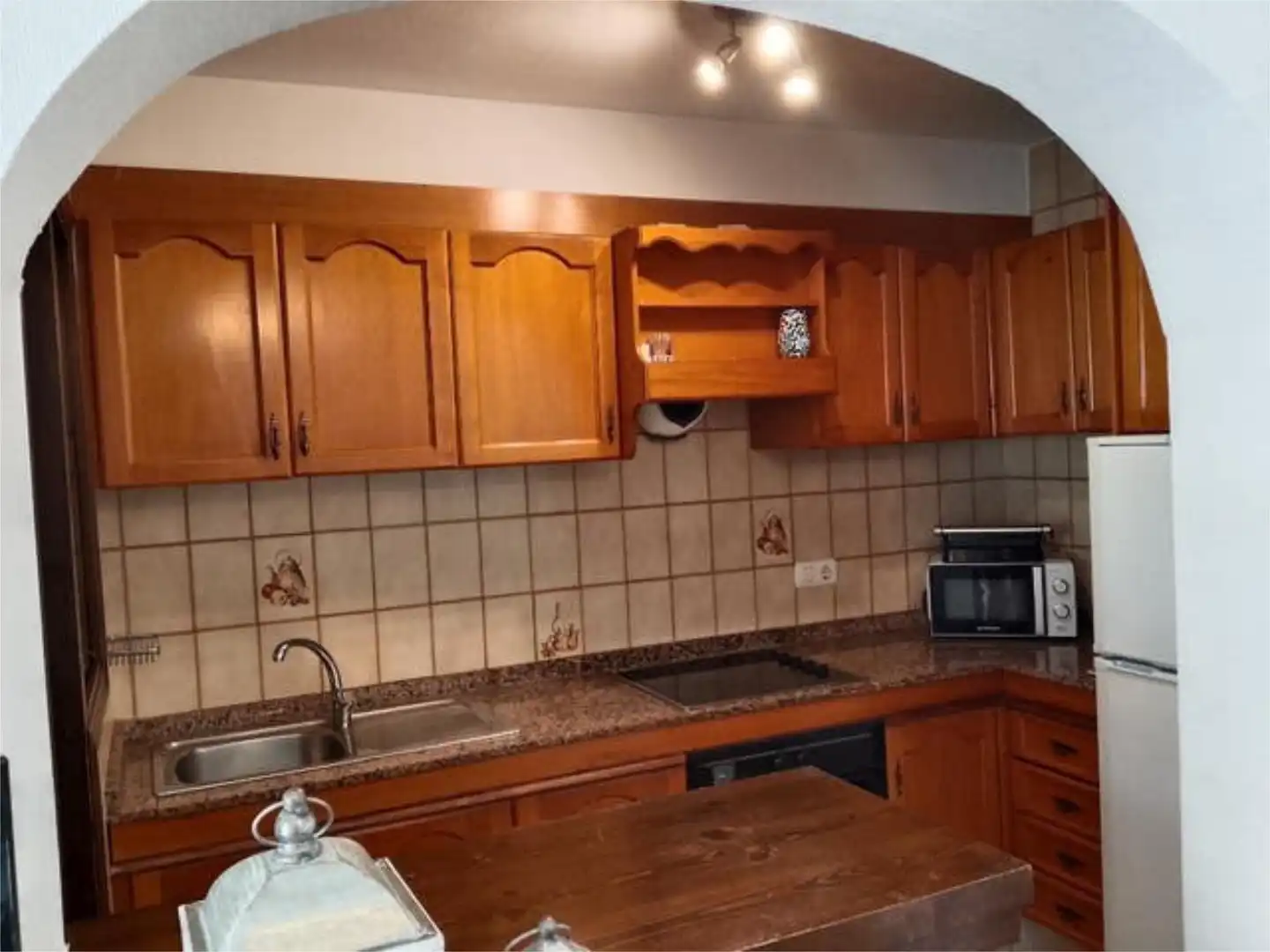 Flat for rent in Cabo Roig Kitchen of Flat for rent in Orihuela with Private garden, Terrace and Swimming Pool