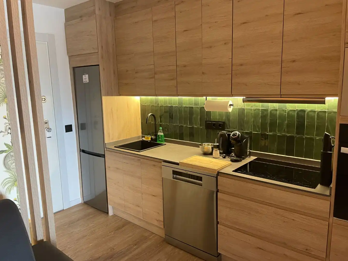 Cuina de Loft de lloguer en Madrid amb Aire condicionat, Parquet i Moblat