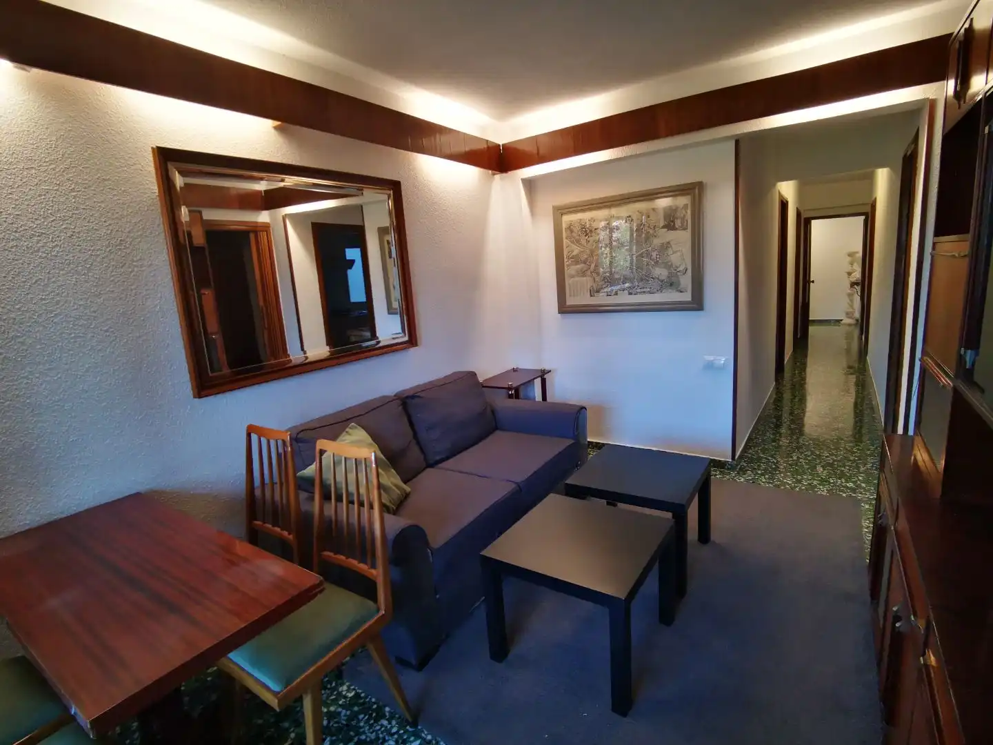 Pis de lloguer a Avenida de Valladolid, 7, Casa de Campo Sala d'estar de Pis de lloguer en Madrid amb Calefacció, Terrassa i Moblat
