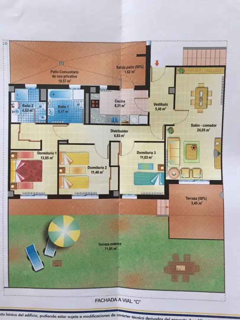 Flat for rent in Calle Manuel Núñez, 3, Oeste Flat for rent in Mérida with Air Conditioner, Heating and Private garden