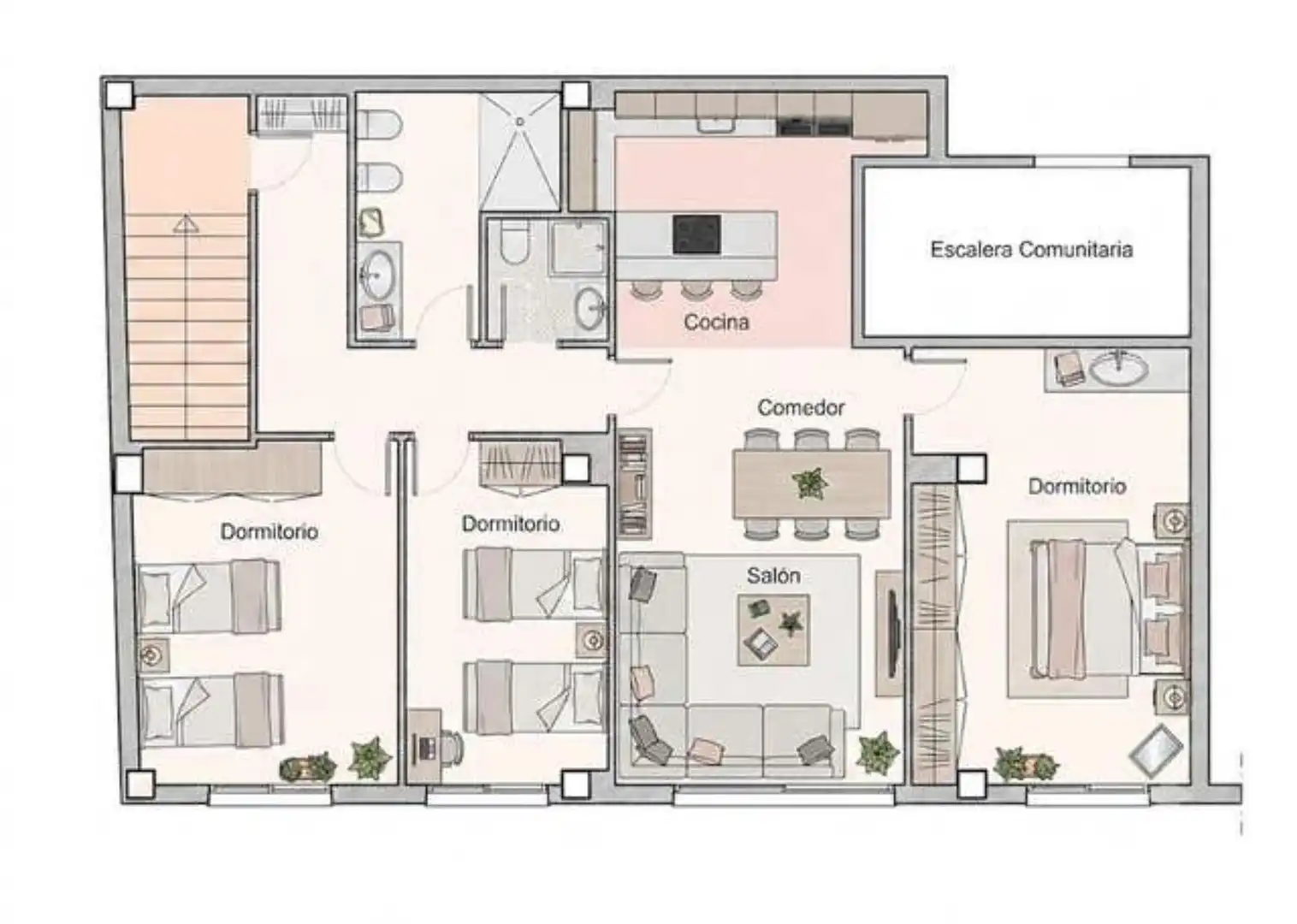 Wohnung zum Verkauf in L'Olleria Wohnung zum Verkauf in L'Olleria mit Heizung
