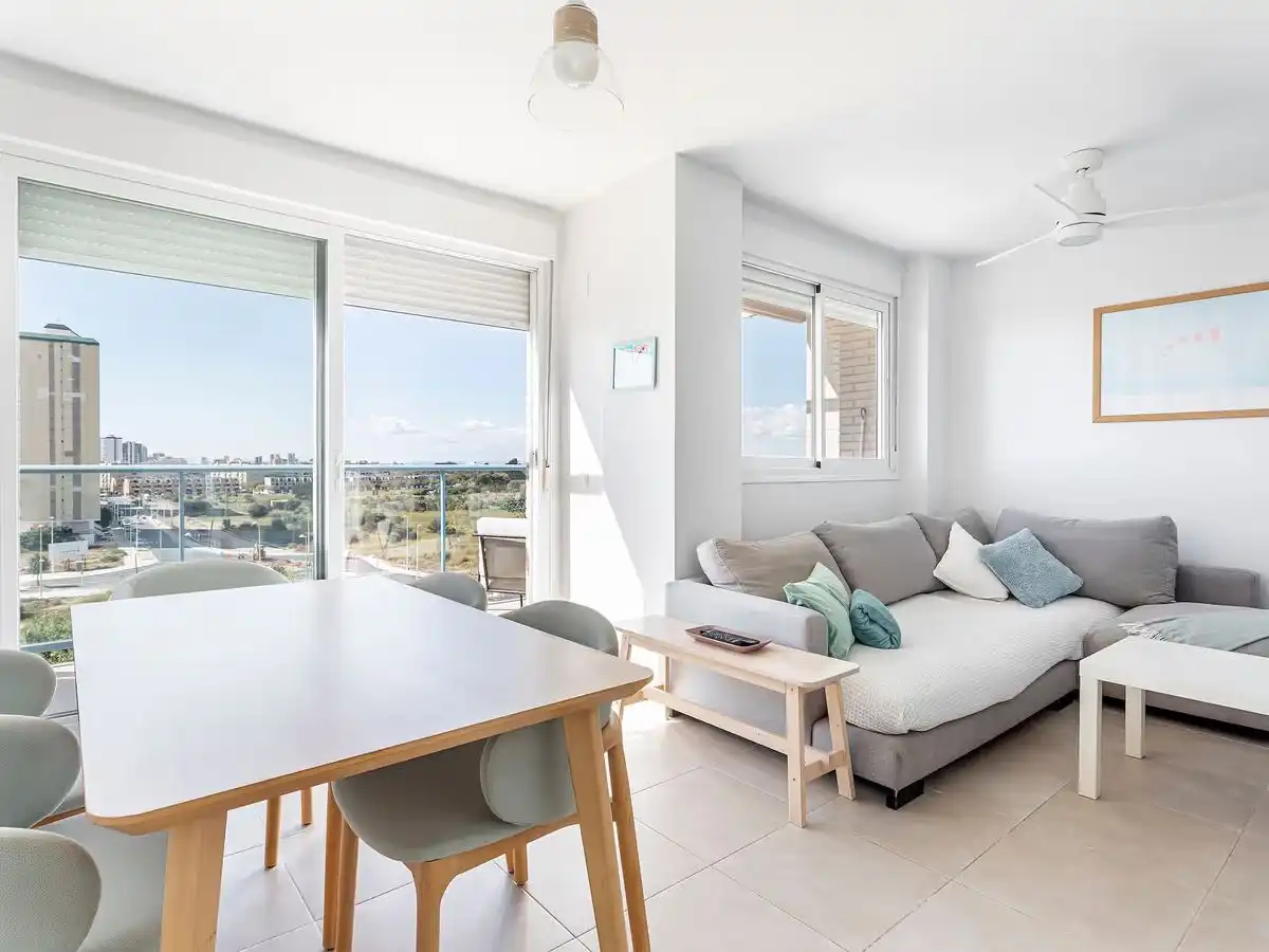 Wohnung zum Verkauf in Avinguda de la Tramuntana, 12, Playa del Puig Wohnzimmer von Wohnung zum Verkauf in El Puig de Santa Maria mit Klimaanlage, Terrasse und Schwimmbad