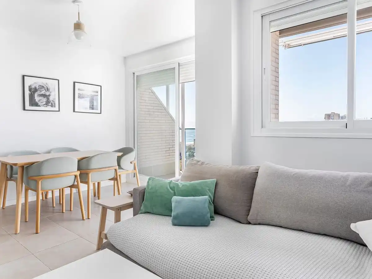 Wohnung zum Verkauf in Avinguda de la Tramuntana, 12, Playa del Puig Wohnzimmer von Wohnung zum Verkauf in El Puig de Santa Maria mit Klimaanlage, Terrasse und Schwimmbad
