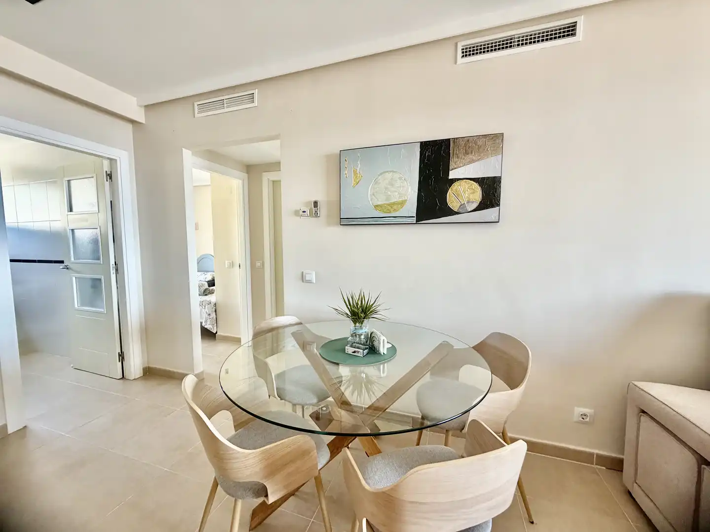Flat for rent in Carrer Navío, 10, Calpe / Calp Dining room of Flat for rent in Calpe / Calp with Air Conditioner, Terrace and Swimming Pool