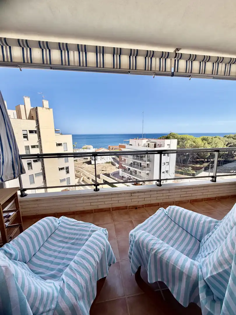 Flat for rent in Carrer Navío, 10, Calpe / Calp Balcony of Flat for rent in Calpe / Calp with Air Conditioner, Terrace and Swimming Pool