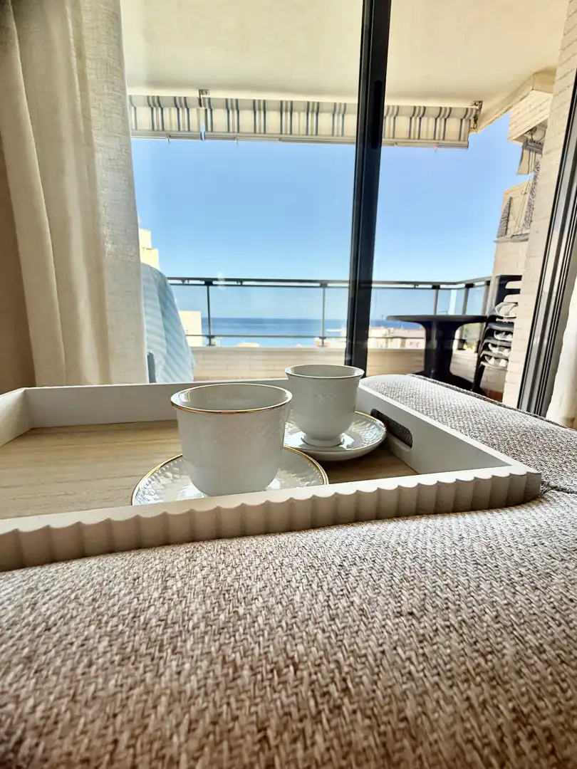 Flat for rent in Carrer Navío, 10, Calpe / Calp Terrace of Flat for rent in Calpe / Calp with Air Conditioner, Terrace and Swimming Pool