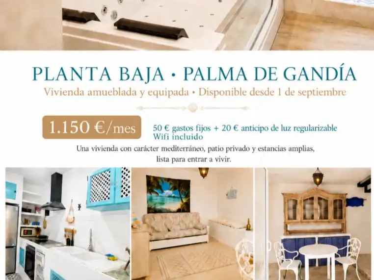 Wohnung zur Miete in Calle Santa Ana, 5, Palma de Gandia Wohnung zur Miete in Palma de Gandia mit Parkett, Terrasse und Abstellraum