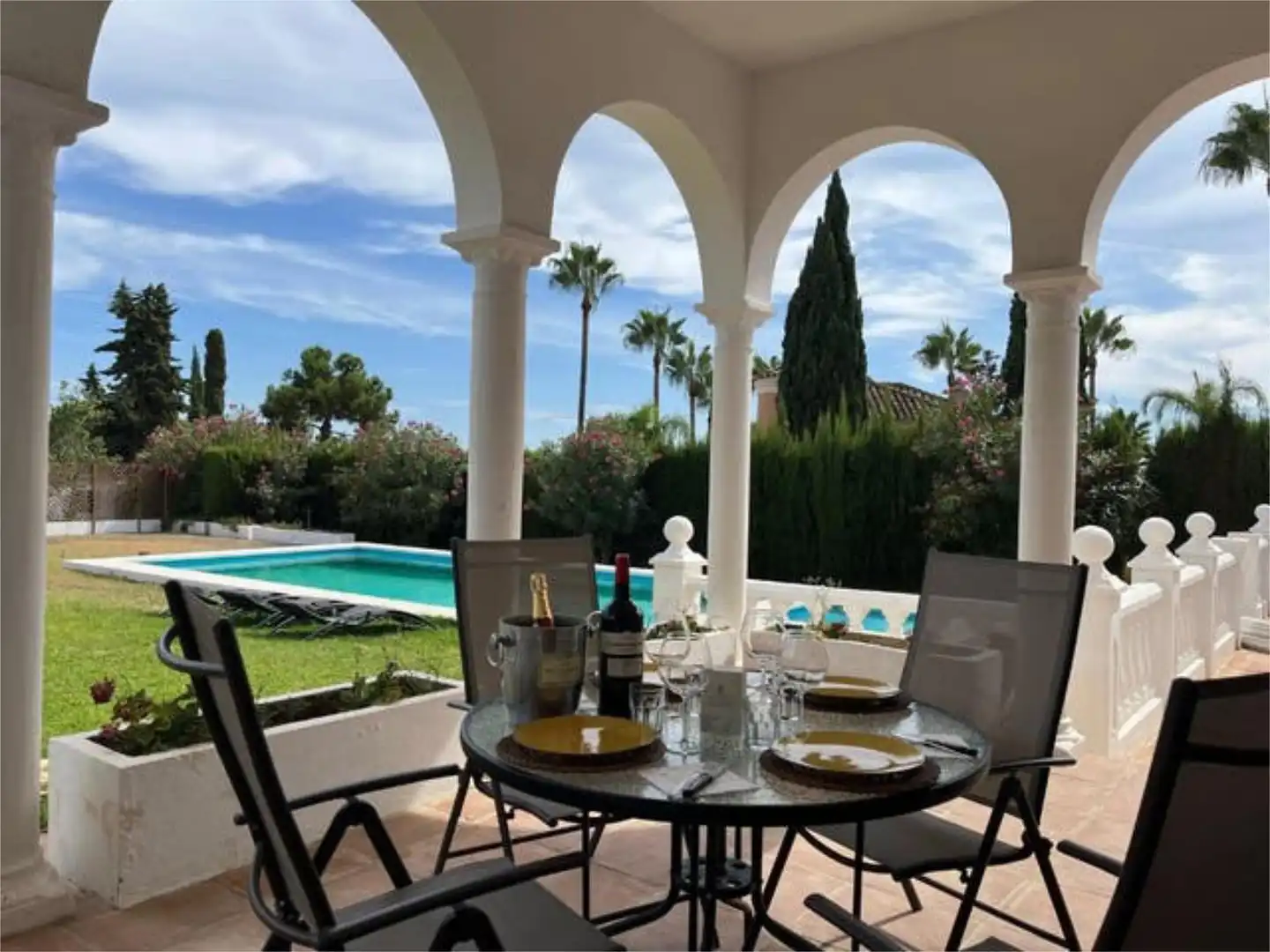 Detached homes for sale in Hacienda Las Chapas Terrace of Detached homes for sale in Marbella with Heating, Private garden and Terrace