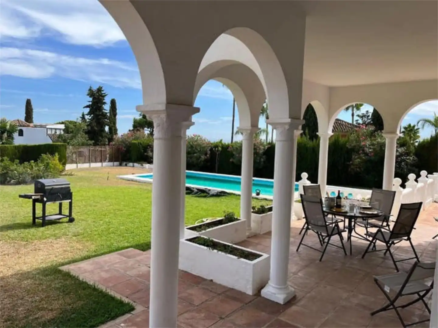 Detached homes for sale in Hacienda Las Chapas Terrace of Detached homes for sale in Marbella with Heating, Private garden and Terrace