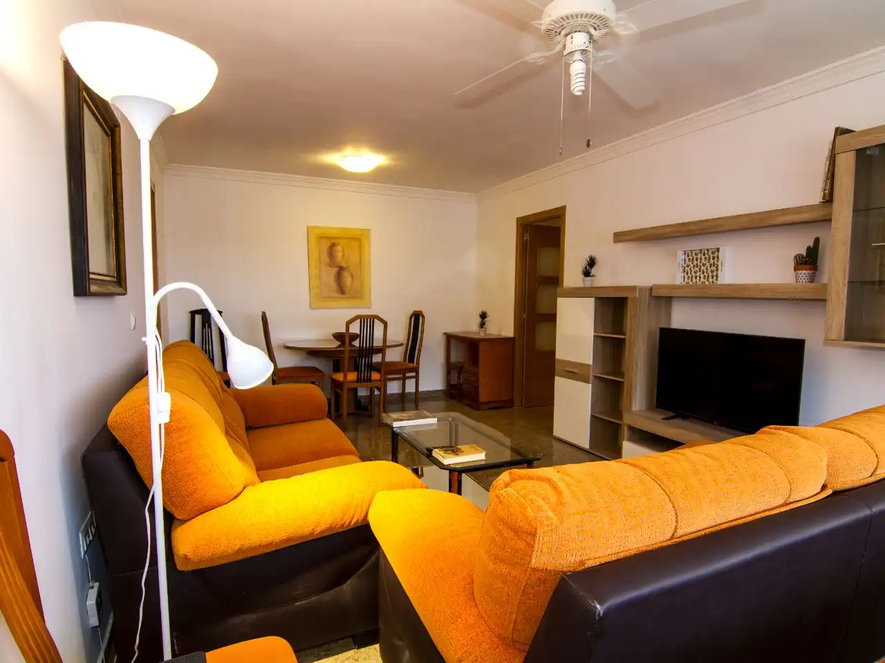 Sala de estar de Piso de alquiler en Málaga Capital con Terraza, Piscina y Balcón