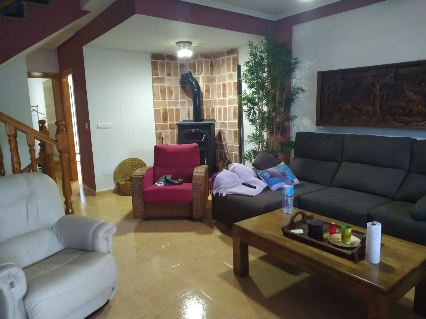 Casa adosada de alquiler en Calle El Rocio, Desamparados - Hurchillo - Torremendo Sala de estar de Casa adosada de alquiler en Orihuela con Aire acondicionado, Calefacción y Jardín privado