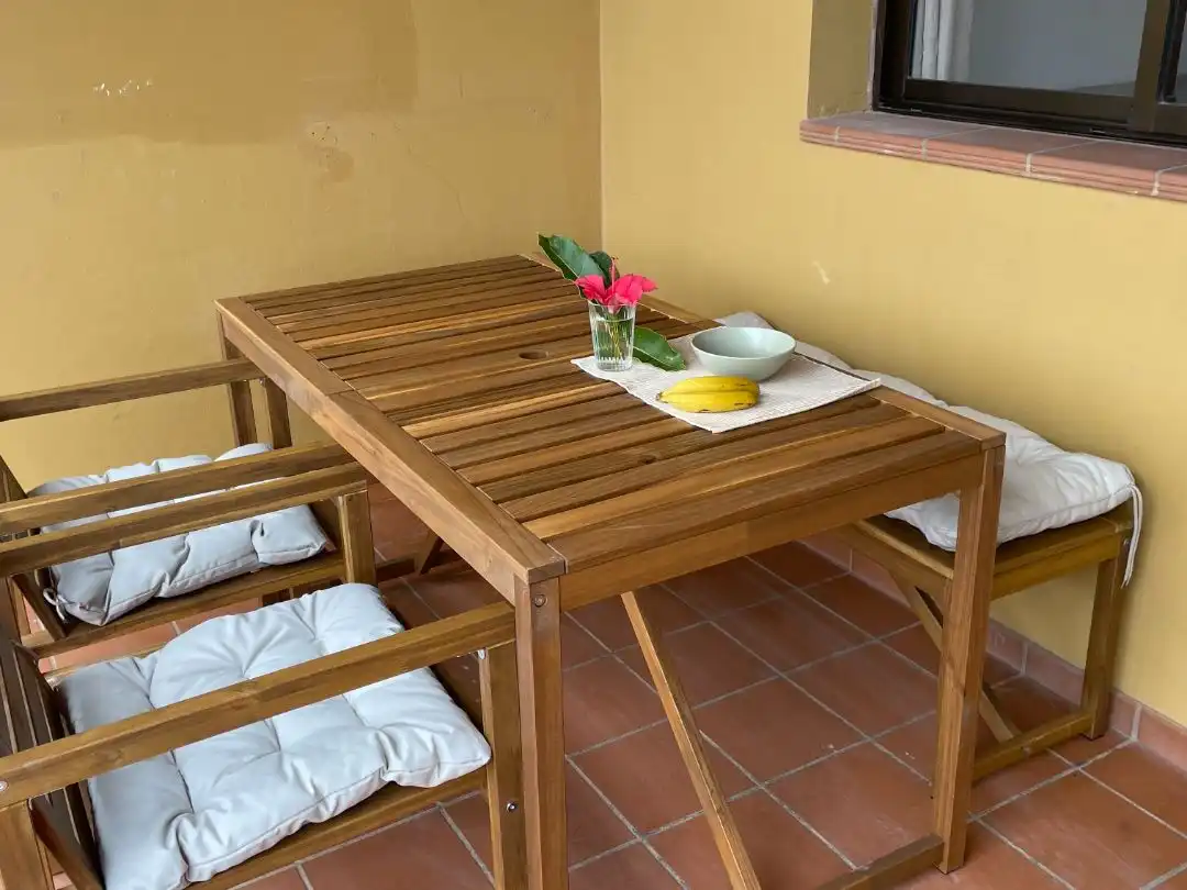 Apartamento de alquiler en Calle Pedro y Guy Vandaele, 19, Corralejo Terraza de Apartamento de alquiler en La Oliva con Aire acondicionado, Jardín privado y Terraza