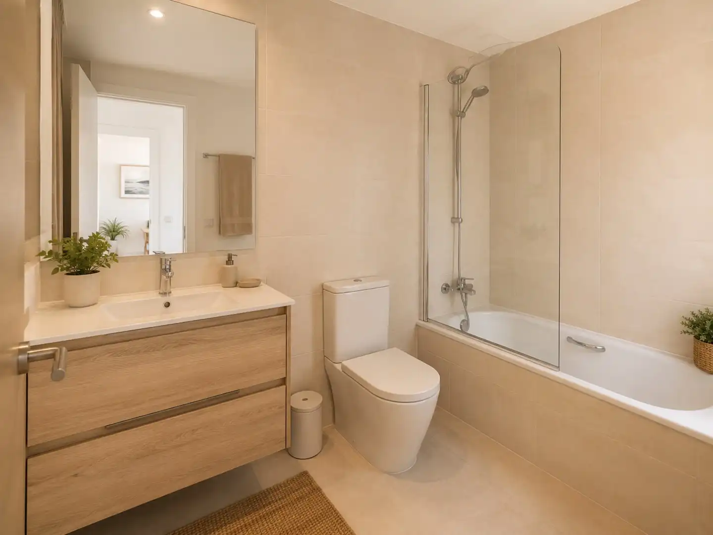Wohnung zum Verkauf in Calle Valle de Trasmundo, 24, La Cala Golf - Lagar Martell Badezimmer von Wohnung zum Verkauf in Mijas mit Klimaanlage, Terrasse und Schwimmbad