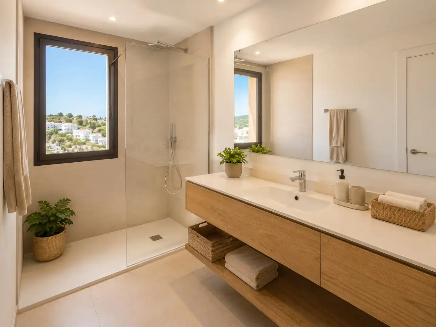 Wohnung zum Verkauf in Calle Valle de Trasmundo, 24, La Cala Golf - Lagar Martell Badezimmer von Wohnung zum Verkauf in Mijas mit Klimaanlage, Terrasse und Schwimmbad