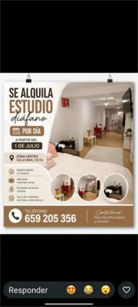 Habitación de Estudio de alquiler en Ceuta