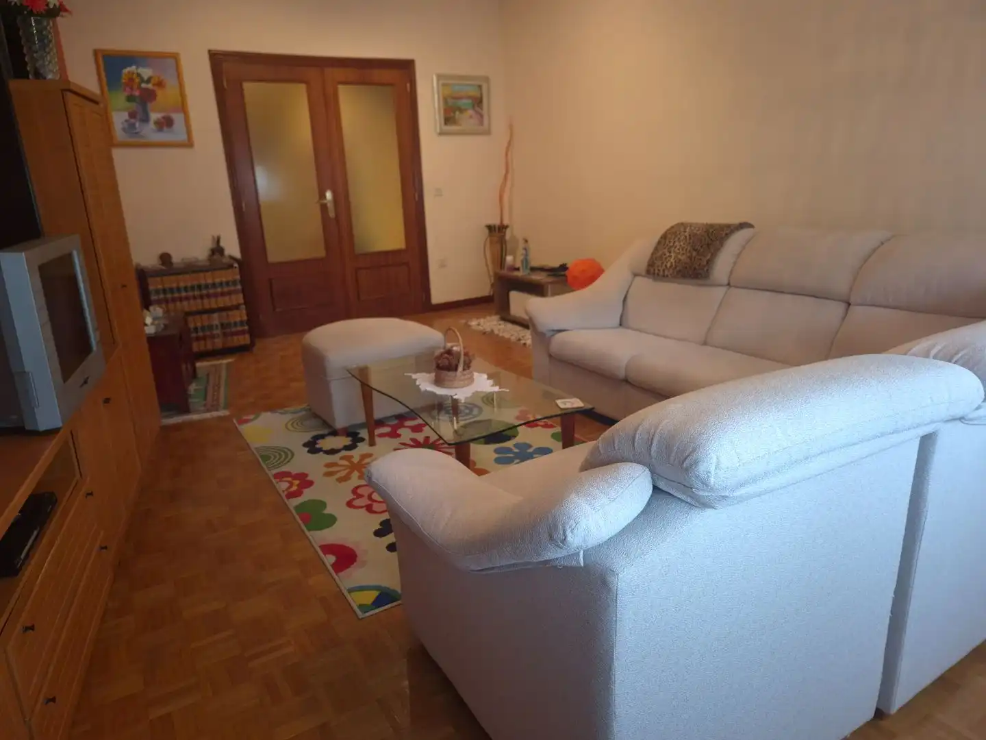 Living room of Flat for sale in Belorado  with Private garden, Parquet flooring and Terrace