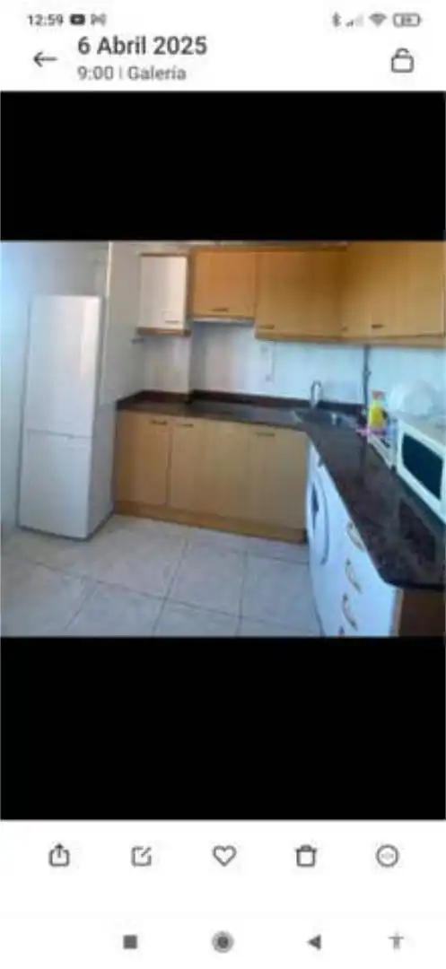 Piso de alquiler en Los Castros Cocina de Piso de alquiler en Santander con Amueblado