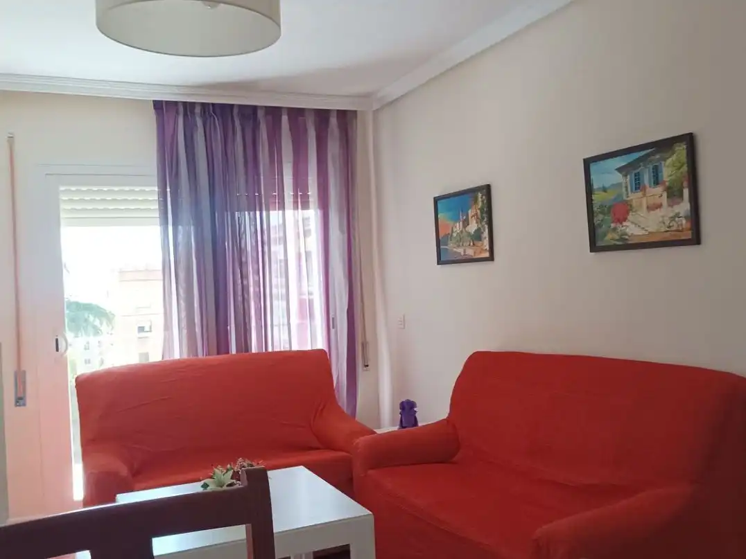 Living room of Flat for share in Madrid  with Heating, Parquet flooring and Terrace