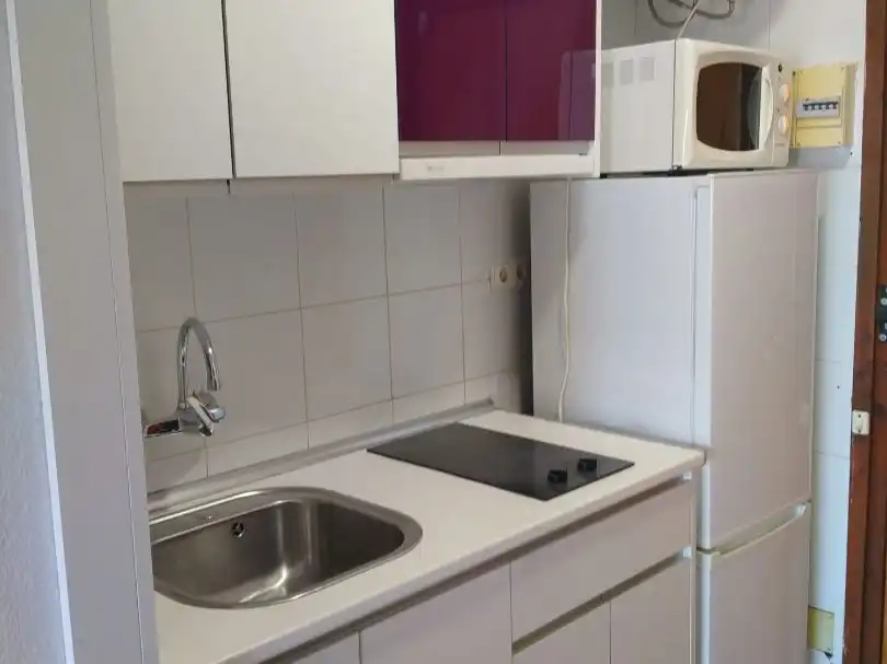 Estudio de alquiler en Plaza Playa Paraíso, 1, Aguadulce Sur Cocina de Estudio de alquiler en Roquetas de Mar con Aire acondicionado, Calefacción y Jardín privado