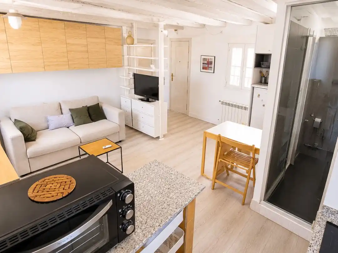 Apartamento en venta en Calle del Amparo, 25, Embajadores - Lavapiés Sala de estar de Apartamento en venta en Madrid Capital con Aire acondicionado
