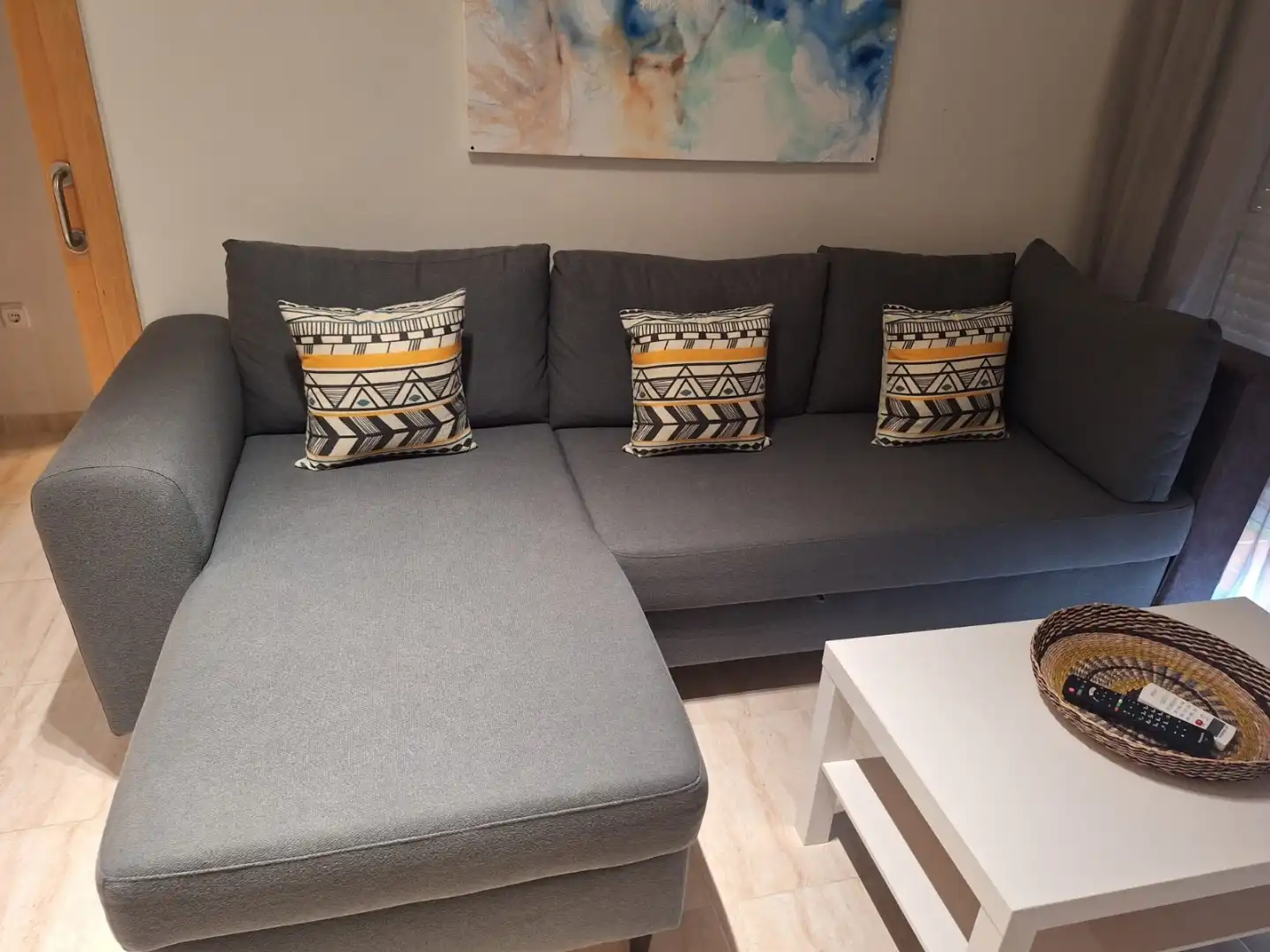 Apartament de lloguer a Calle Cabina, 19, Almerimar Sala d'estar de Apartament de lloguer en El Ejido amb Aire condicionat, Calefacció i Jardí privat